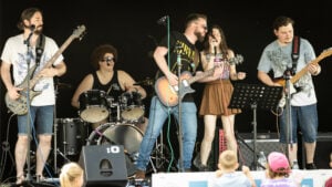 Band playing at the Sue Parry Football Festival
