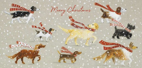 'Christmas Dog Walk' Christmas Cards