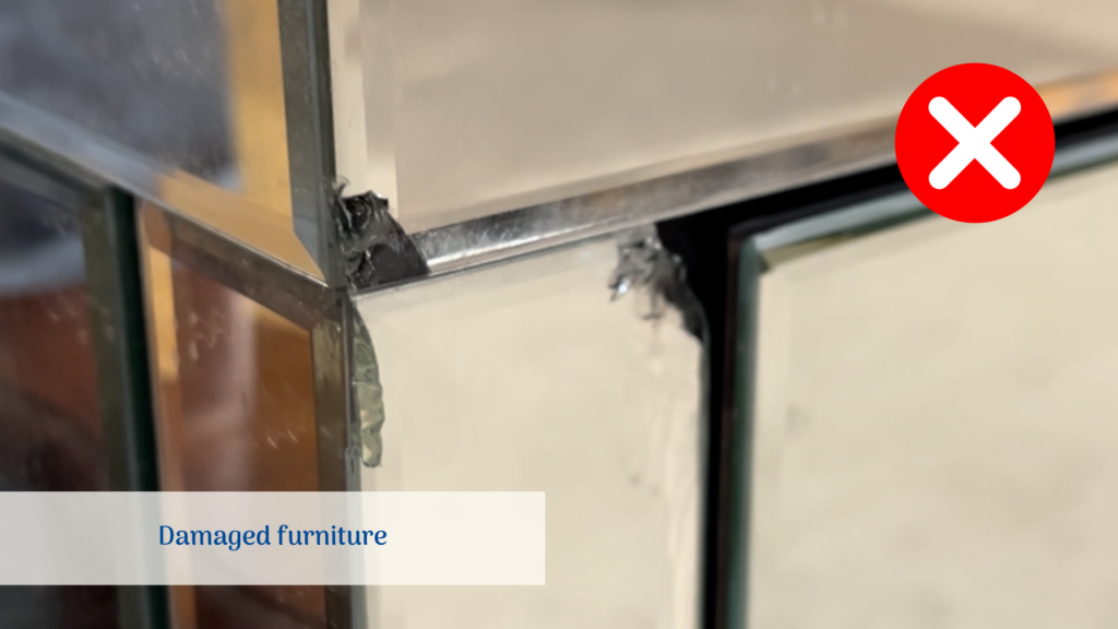 Damaged furniture