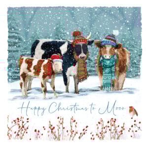 'Udderly Adorable' Christmas Cards (Twin Pack)