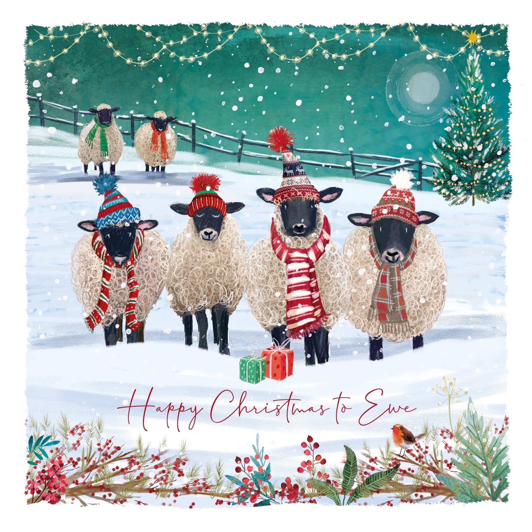 'Udderly Adorable' Christmas Cards (Twin Pack) - Image 2